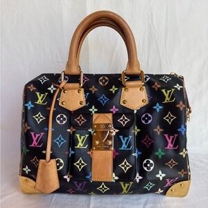 🥀SOLD🥀💯Guaranteed AuthenticLouis Vuitton Speedy 30 Multicolor Monogram Handbag